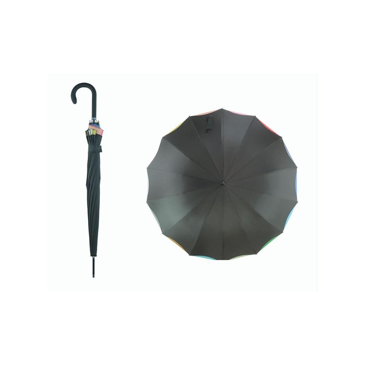 Ombrello in poliestere doppio tessuto arcobaleno doubleface Blue Drop