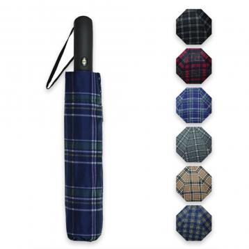 Ombrello golf 72/8 open-close scozzese - antivento - bacchette in alluminio
