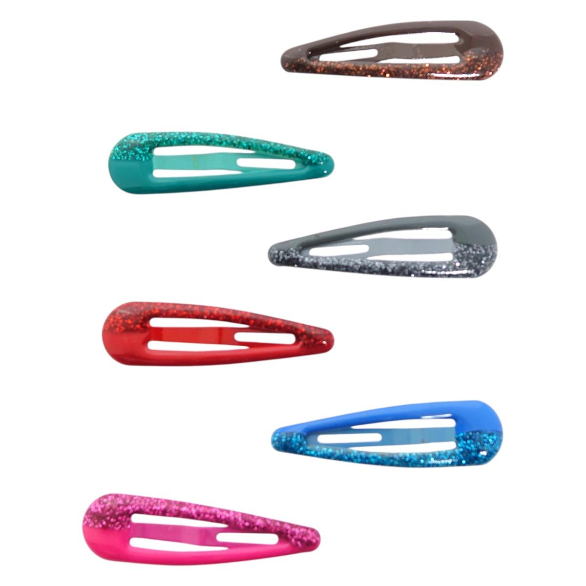 Clic clac per capelli 6 cm smaltato glitter