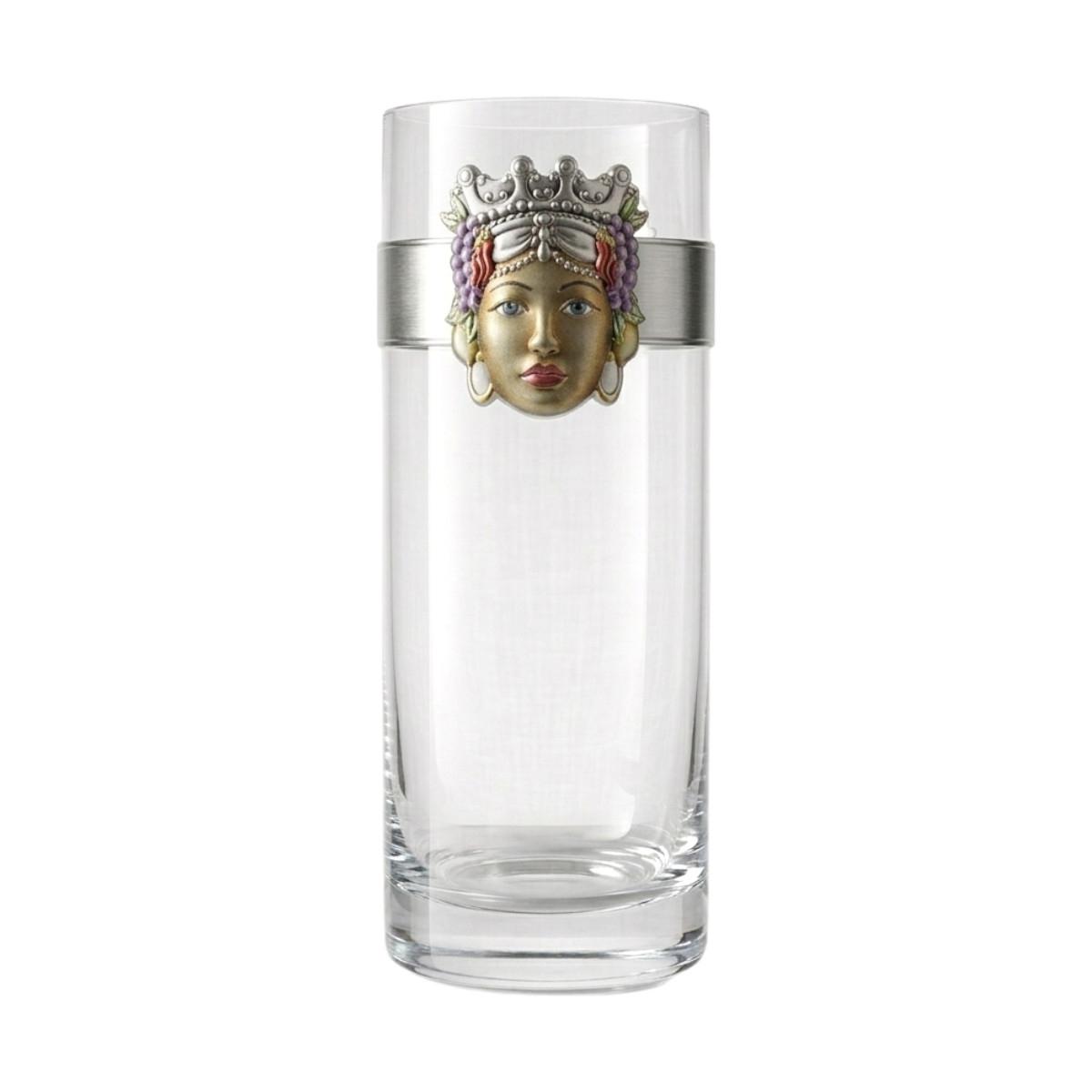 Vaso in vetro con fascia I Mori h.35 cm Valenti