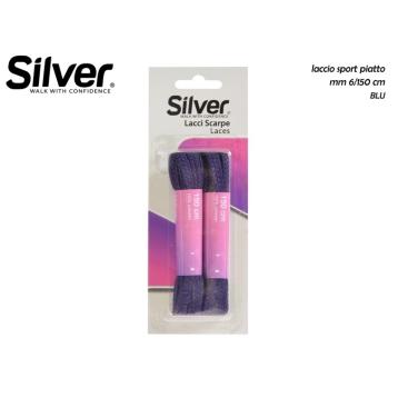 Lacci scarpe sport piatti 150cm blu