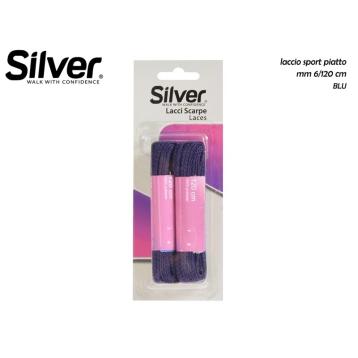 Lacci scarpe sport piatti 120cm blu