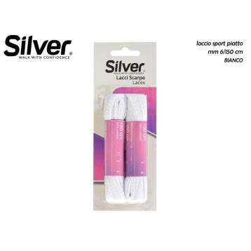 Lacci scarpe sport piatti 150cm bianco