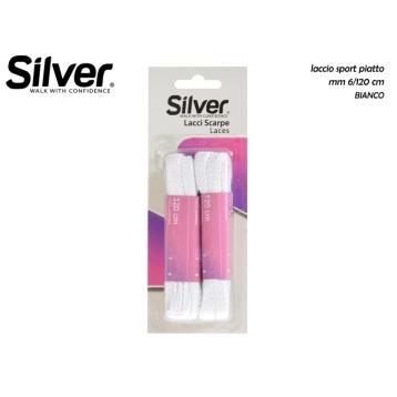 Lacci scarpe sport piatti 120cm bianco