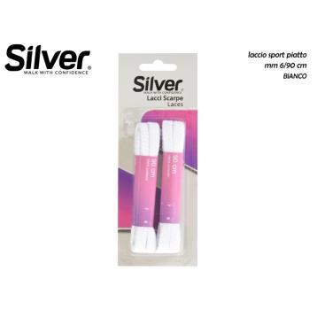 Lacci scarpe sport piatti 90cm bianco