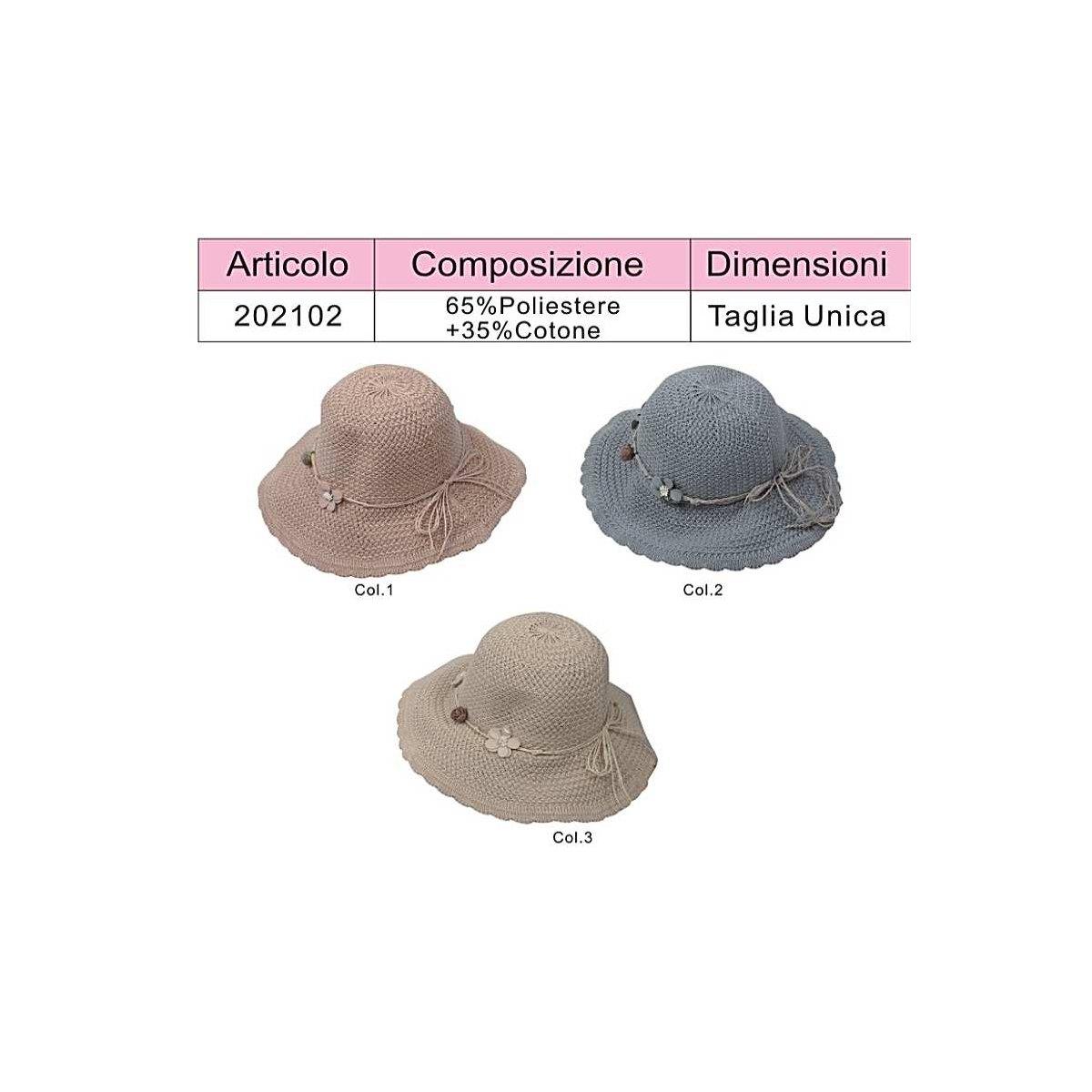 Cappello 65% poliestere 35% cotone coveri collection