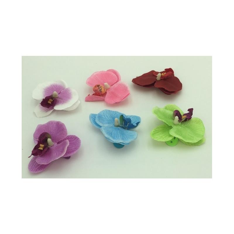 Clic clac cm. 5 con orchidea metallo senza nichel , poliestere