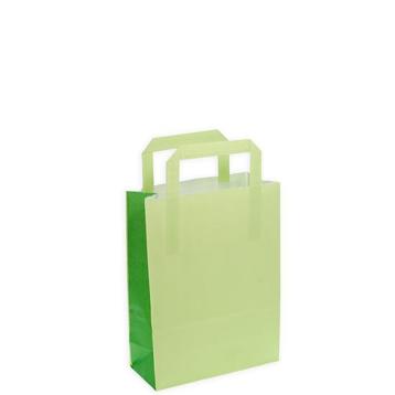 Shoppers  carta bicolore verde lime h 49 x p 15 x l 45