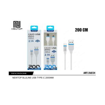 Newtop cu09 bluline usb type-c 2000mm