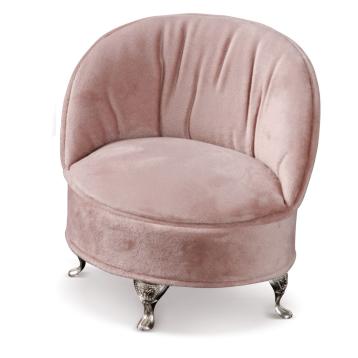 Portagioie in velluto sofa' 14x11xh.13 cm