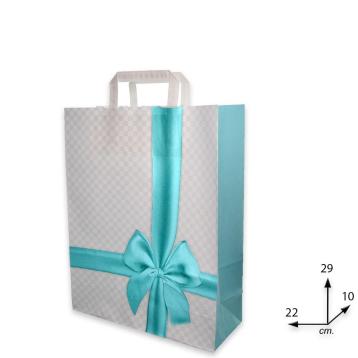 Shoppers carta h29 x l22X p10 cm. fantasia fiocco