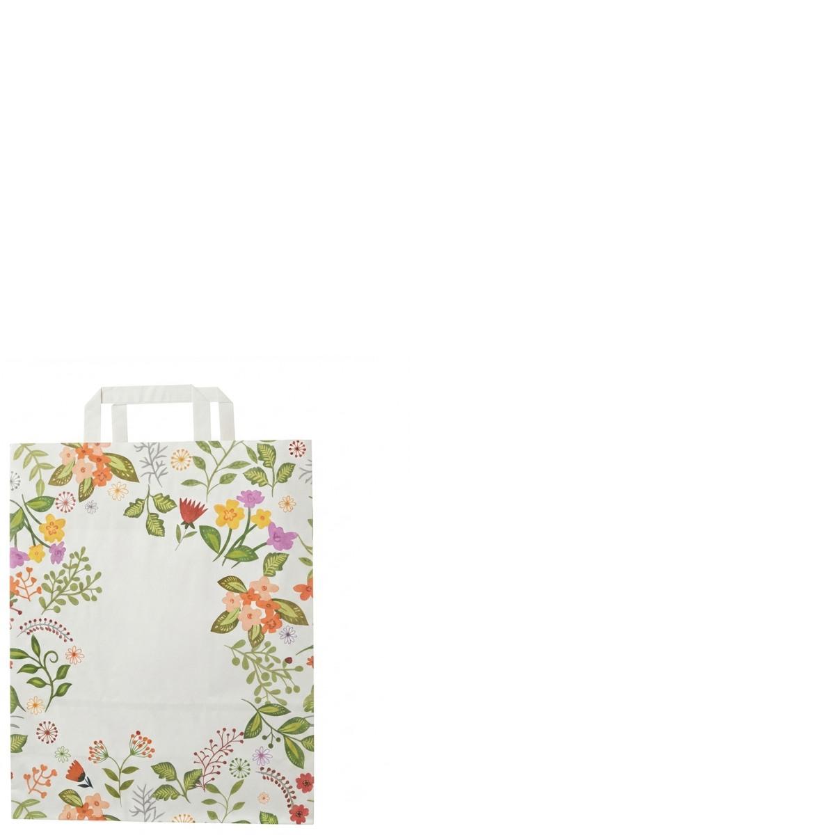 Shopper in carta h.29 x l.22 x p.10 cm fantasia summer maniglia piatta