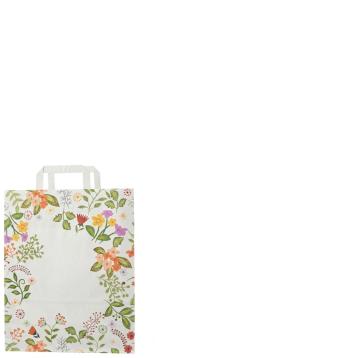 Shopper in carta h.29 x l.22 x p.10 cm fantasia summer maniglia piatta