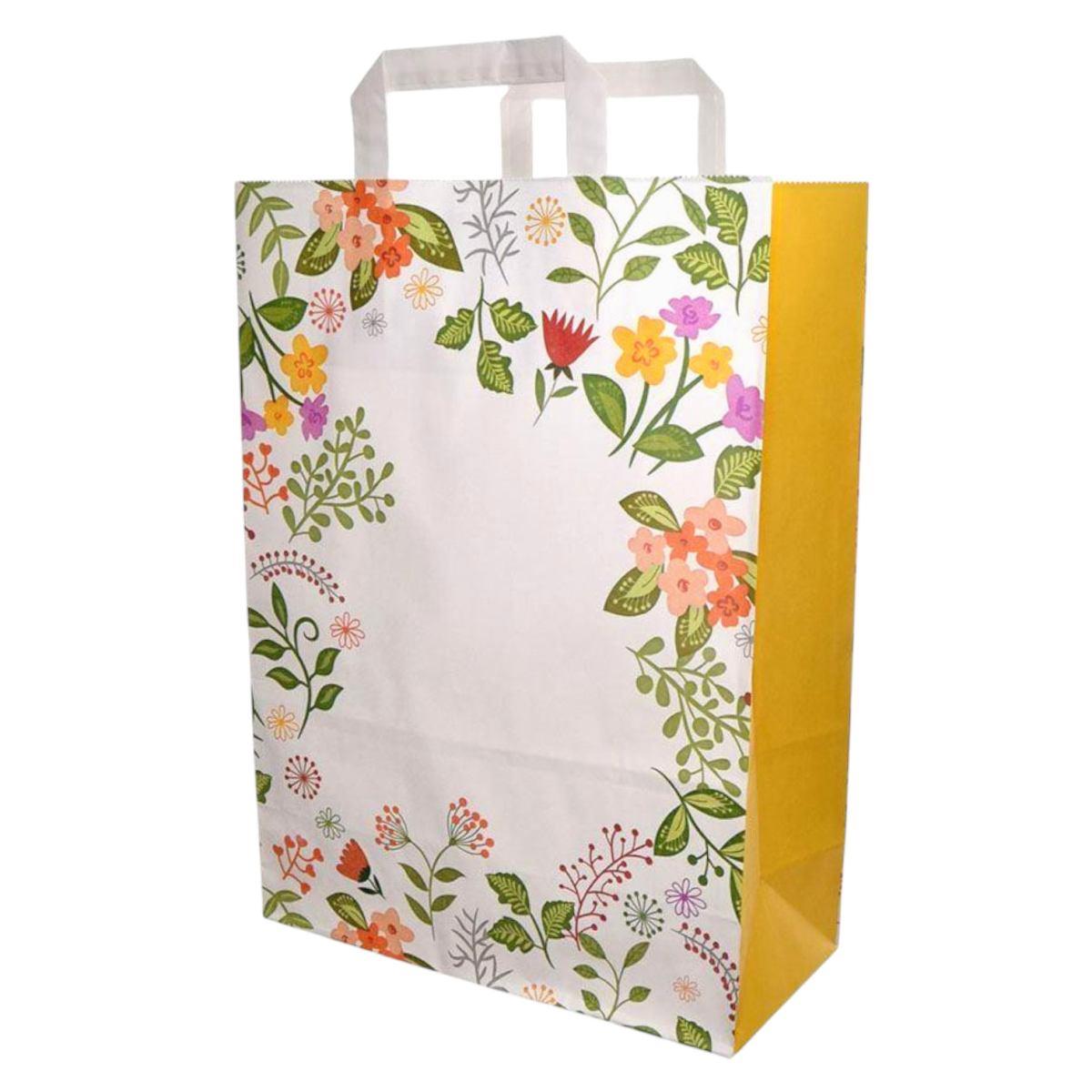 Shopper in carta h.24 x l.18 x p.8 cm fantasia summer maniglia piatta