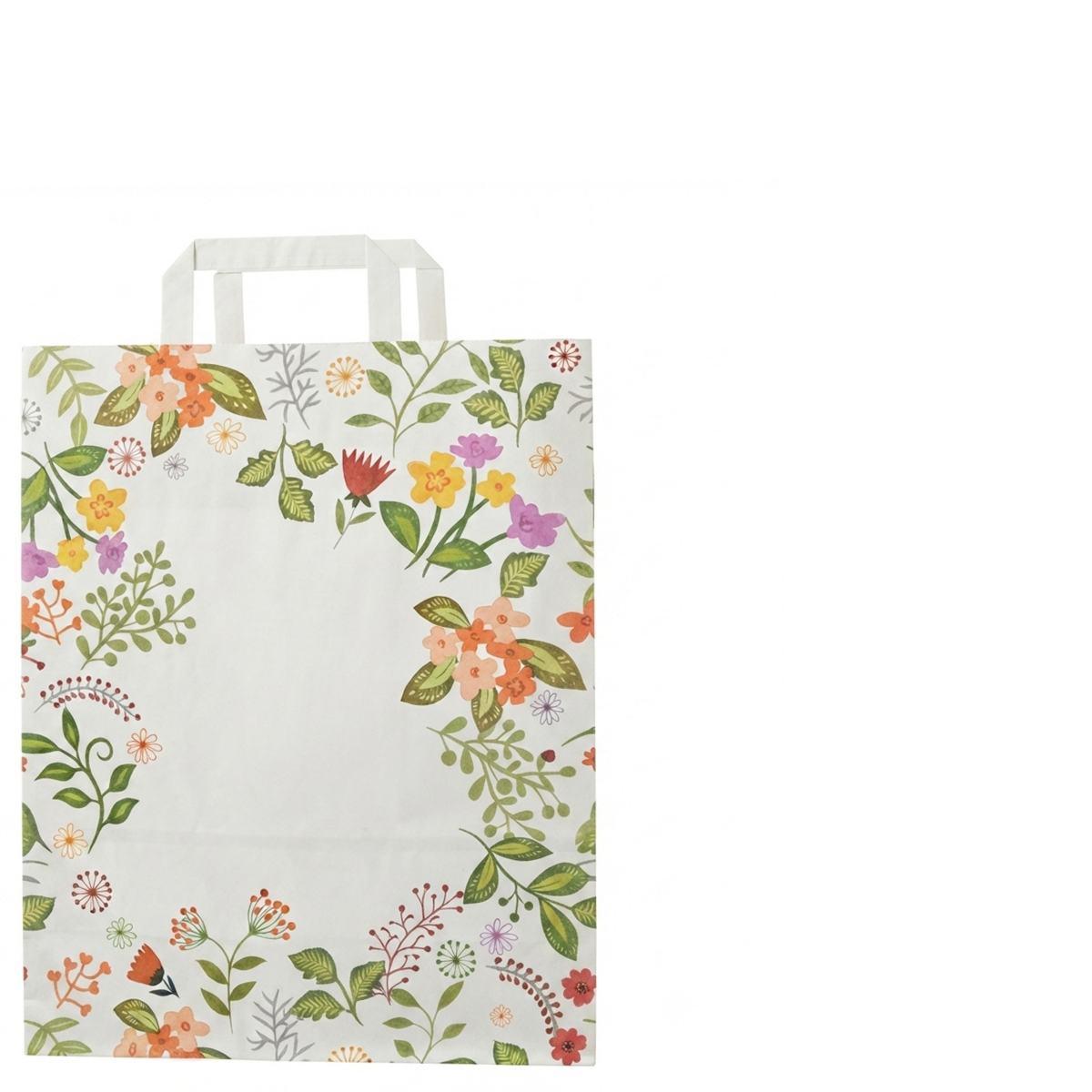 Shopper in carta h.45 x l.32 x p.17 cm fantasia summer maniglia piatta
