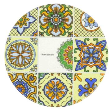 Magnete tondo fantasia maiolica