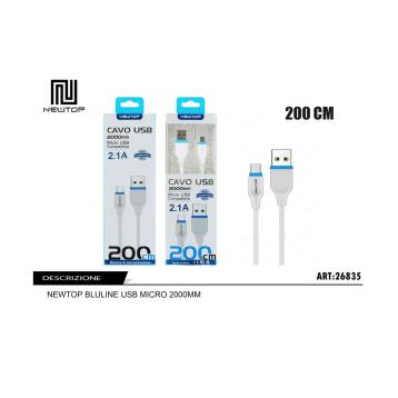 Newtop cu09 bluline usb micro-usb 2000mm