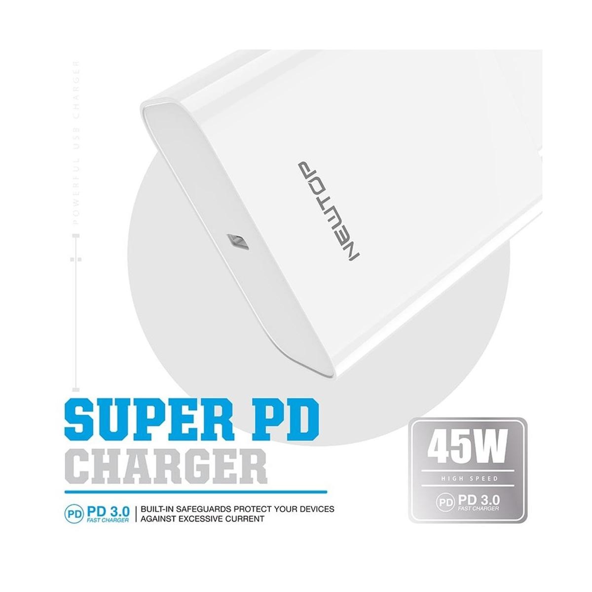 Newtop ud03 caricatore universale power delivery pd 45w