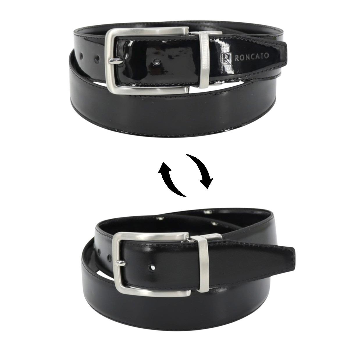 Cintura uomo double face in pelle Roncato