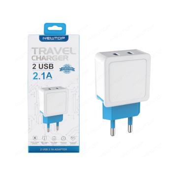 Newtop cm04 caricatore da muro small 2 usb 2.1a bianco