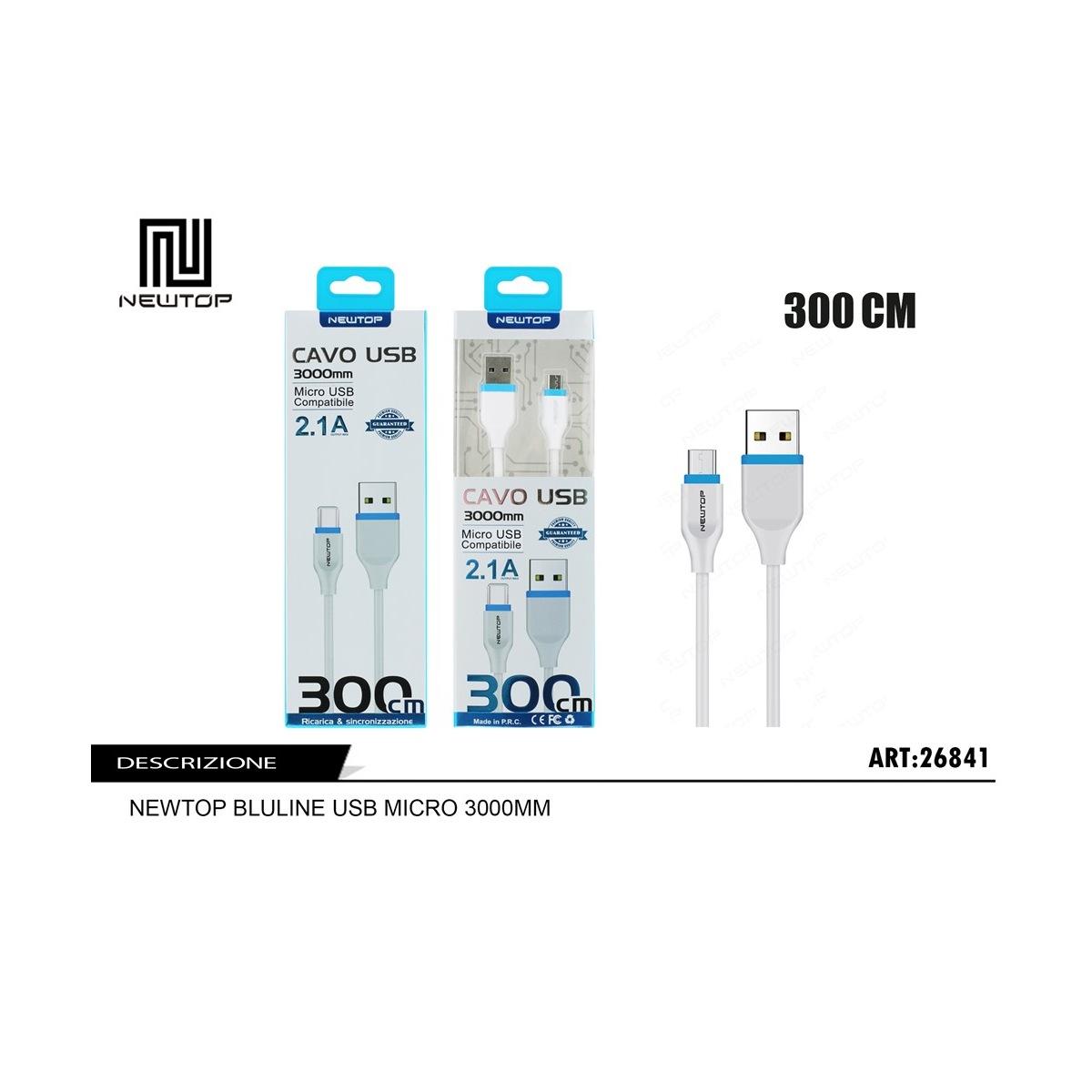 Newtop cu09 bluline usb micro-usb 3000mm