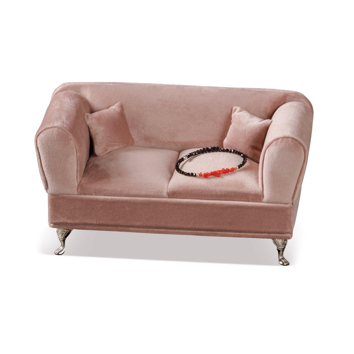 Portagioie in velluto sofa' 24x10xh.13 cm