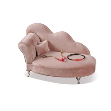 Portagioie in velluto sofa' 27x12xh.17 cm