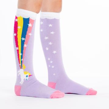 Calze regalo ragazzi al ginocchio esplosione d'arcobaleno - sock it to me
