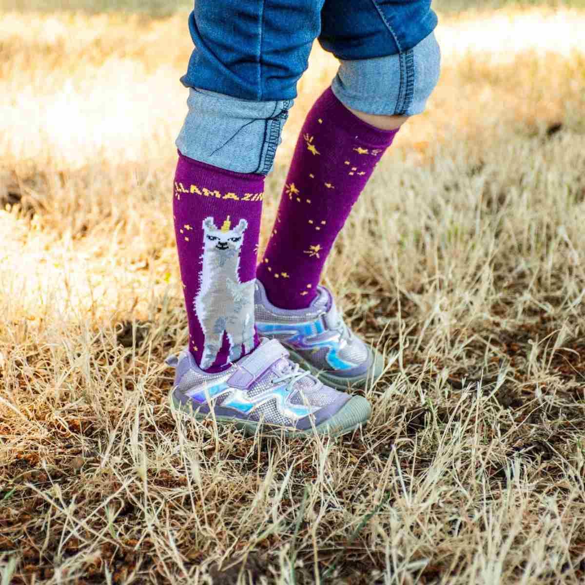 Calze regalo bambini al ginocchio lama pazzo - sock it to me