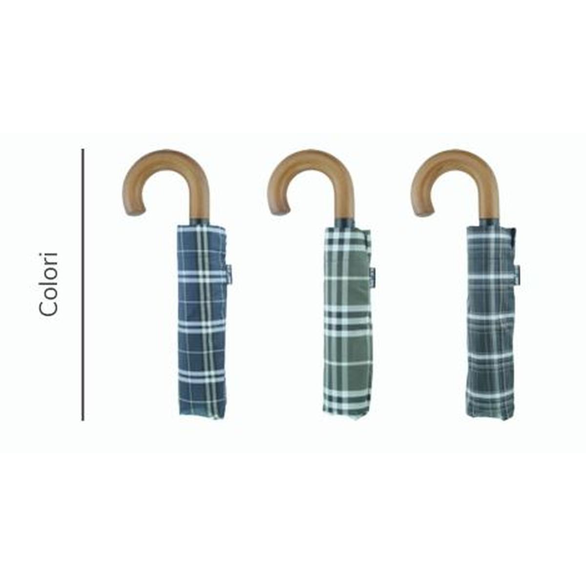 Ombrello apertura automatica fantasia scozzese Blue Drop