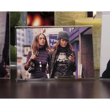 Portafoto plexiglass orizzontale 15x10 cm