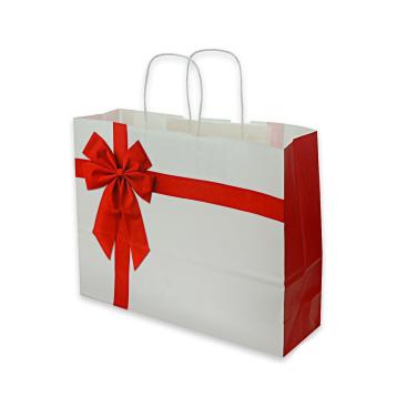 Shoppers carta fantasia rosette H31X L24 X P11 manico ritorto