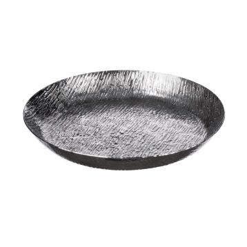 Vassoio tondo in metallo d.31 cm