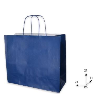 Shoppers carta colore blu italy h21 X l24 X p11 cm.