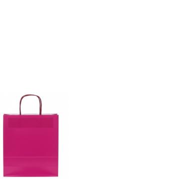 Shopper in carta h.21,5 x l.14 x p.8,5 cm colore fucsia