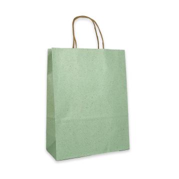 Shoppers carta colore verde chiaro eco h29 X L22 X P10 cm
