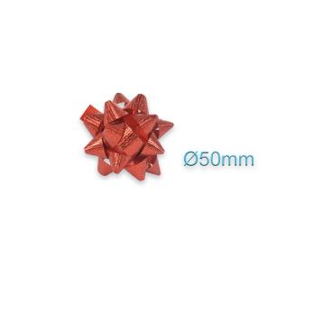 Coccarde adesive fantasia pesante rosso 10 mm.