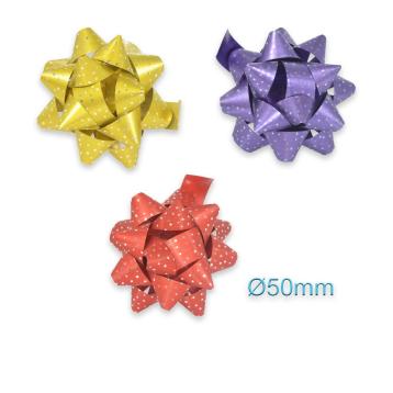 Coccarde adesive fantasia pois piccoli assortito 10 mm.