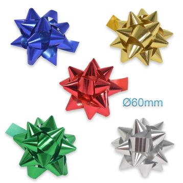 Coccarde adesive metallizzate assortite mm. 14