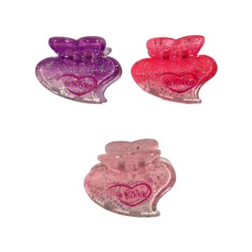 Pinzotta cuore glitter logo in box da 24pz