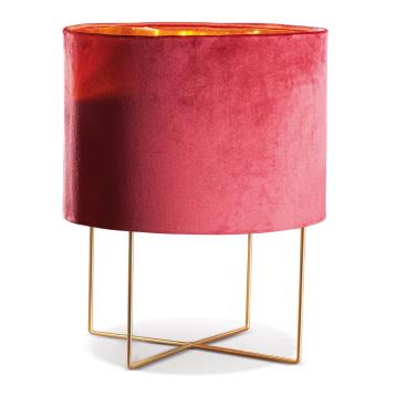 Lampada in ferro e velluto karol d.35xh.45 cm