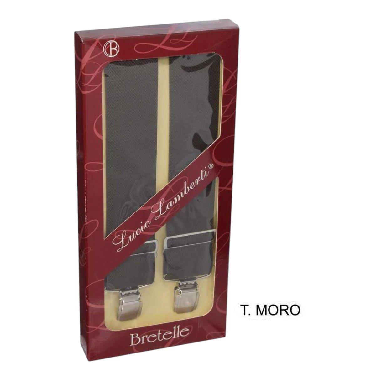 Bretelle uomo in box regular tinta unita 120 cm Made in Italy