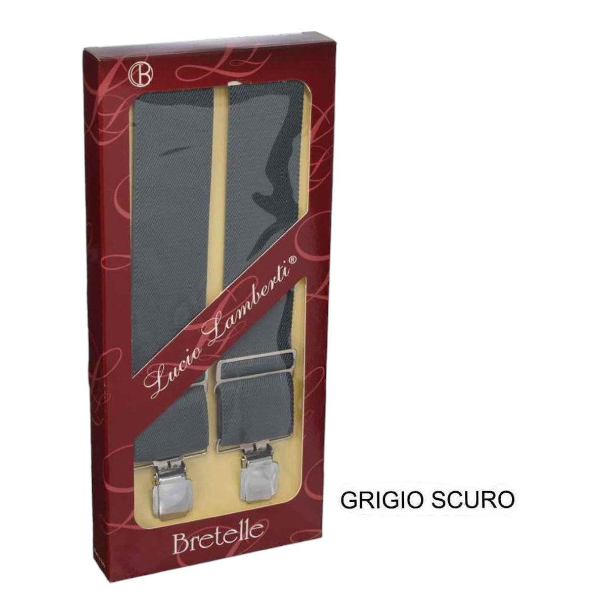 Bretelle uomo in box regular tinta unita 120 cm Made in Italy