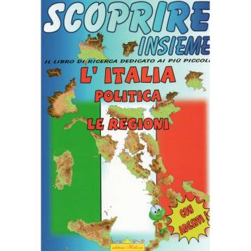 Libro da leggere scoprre l'Italia Politica con adesivi