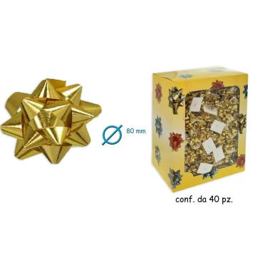 Coccarde adesive metallizzato colore oro 19 mm.