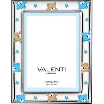Cornice bimbo 9x13 cm orsetto celeste Valenti