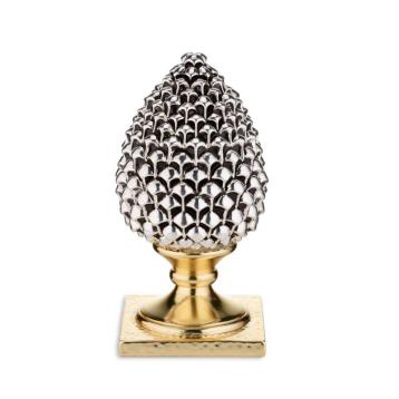 Pigna argento base oro altezza 19 cm valenti