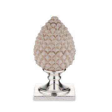 Pigna tortora base argento altezza 19 cm