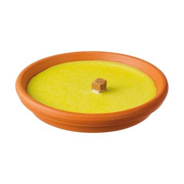Candela citronella terracotta d17xh3 cm