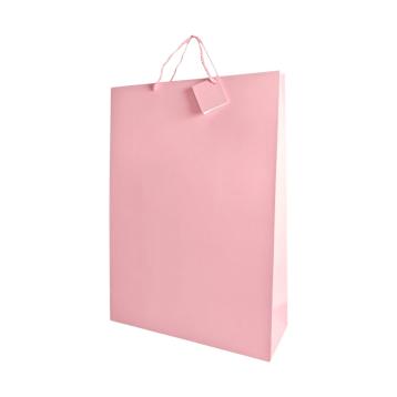 Shopper colore rosa con cordino 46x33x12 cm